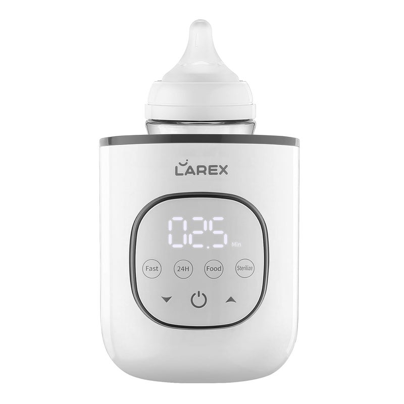 LAREX Bottle Warmer, Fast Baby Bottle Warmer for Breastmilk and Formula, with Timer and Accurate Temp Control, 8 in 1 Baby Milk Warmer BPA Free with Digital Display, Bottle Warmers for All Bottles - Image 1